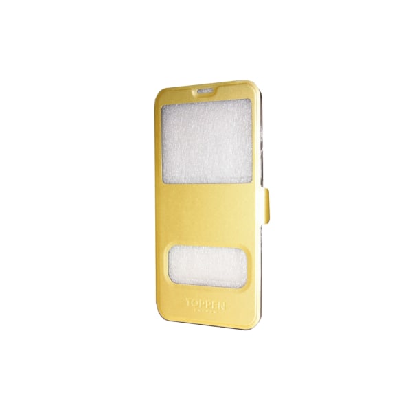 TOPPEN  Dual View Flip Cover Case Samsung Galaxy S8+ Nahkakotelo Gold