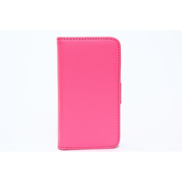 Plånboksfodral väska iPhone 5/5S/SE lycheeläder ID ficka Rosa