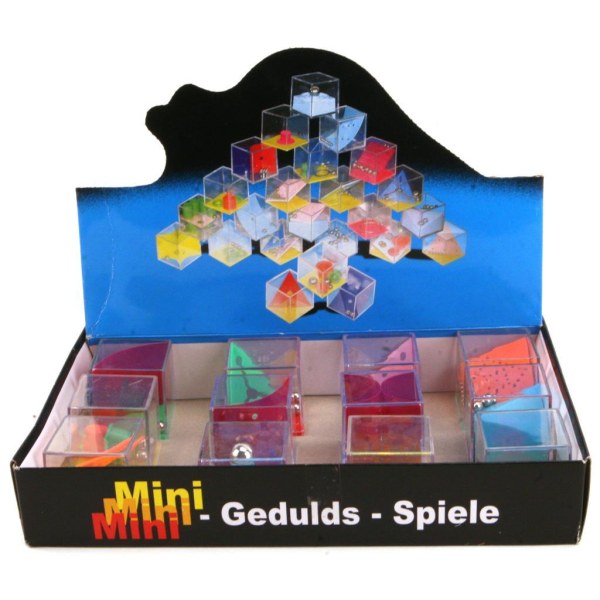 6-pakke IQ-Puzzle Labyrinth Mini-spil Uddannelsesmæssigt 4x4cm Multicolor