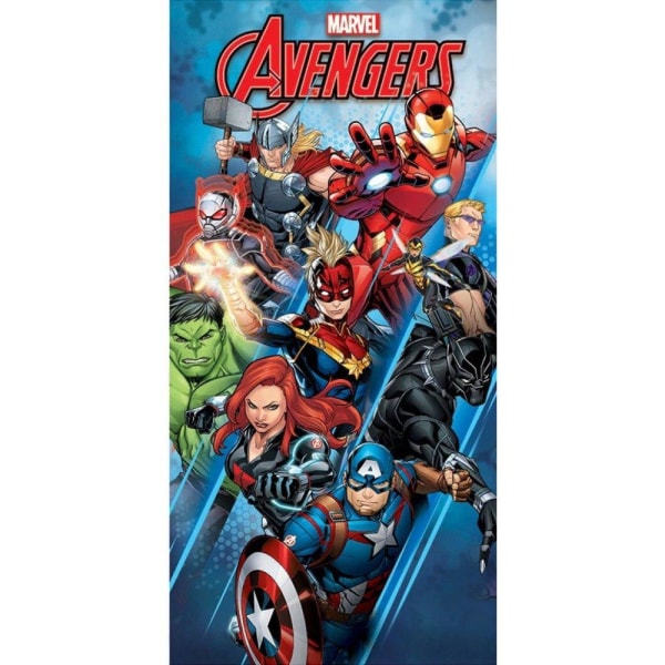 Marvel Avengers Heroes Kids Beach Håndkle 70x137cm Polyester Multicolor