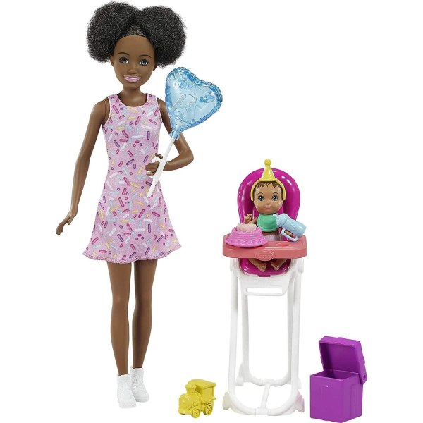 Barbie Skipper Babysitters INC Doll Barnvakt Docka, Matningsstol multifärg