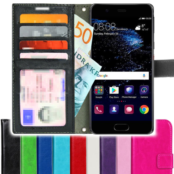 Huawei P10 Plus Wallet Case ID , Nahkakotelo Lompakkokotelo By T White