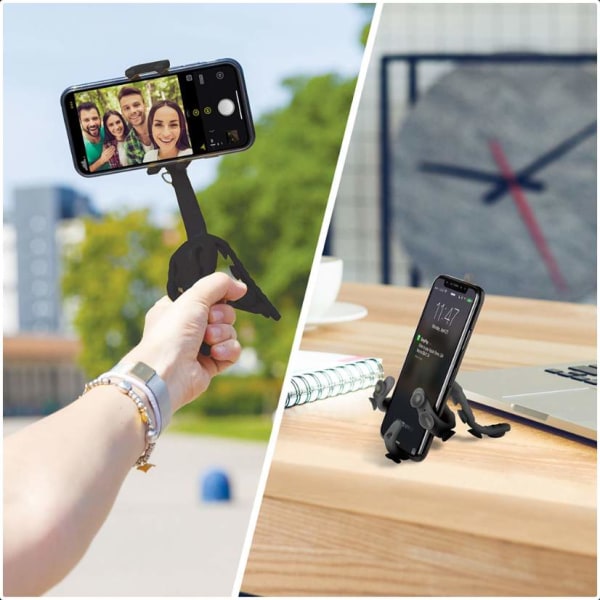 Celly - SQUIDDY- Flexible holder Phone/Camera S SVART Svart