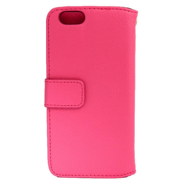 Pung taske til iPhone 6 lyche læder med ID-lomme Pink