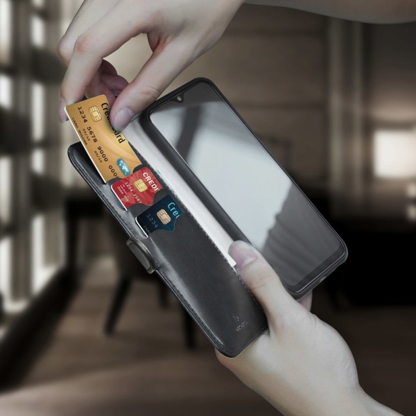 Dux Ducis Kado Xiaomi Redmi 8A Wallet Case Plånboksfodral Svart Svart