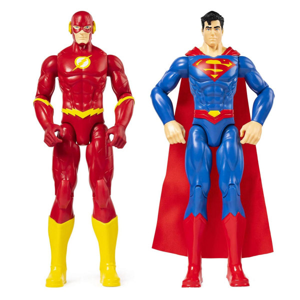 2-pakning DC Comics The Flash And Superman Action Figurer 30cm Multicolor