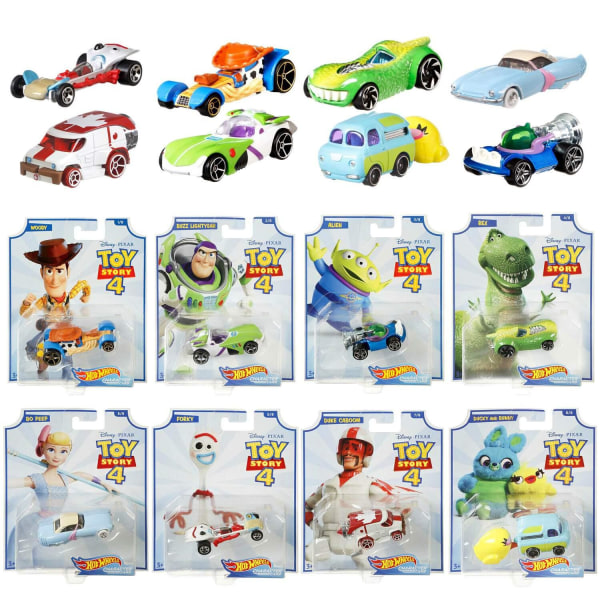 2-Pack Hot Wheels Cars Toy Story 4 Racers 1:64 Bilar Metall multifärg