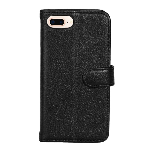 TOPPEN Venstrehendt lommebok -deksel iPhone 8 Plus/7 Plus/6S Plu Black