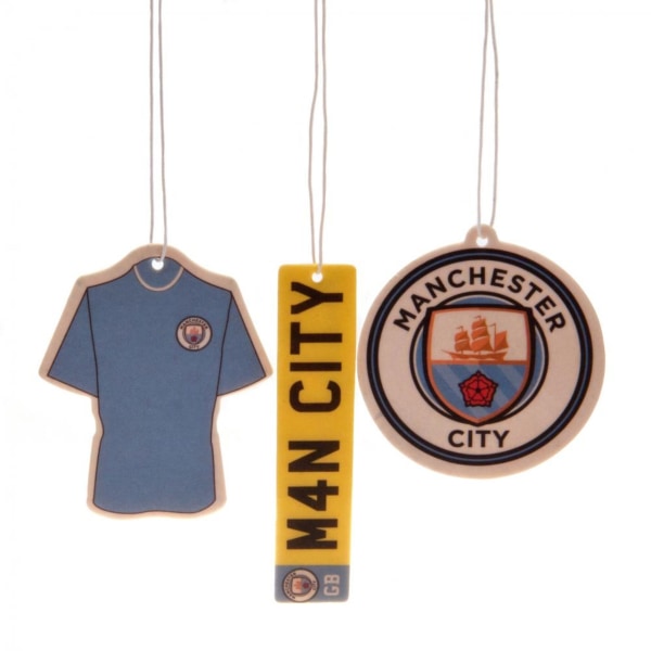 3-pakket Manchester City dufttræ til bil Luftfrisker Multicolor