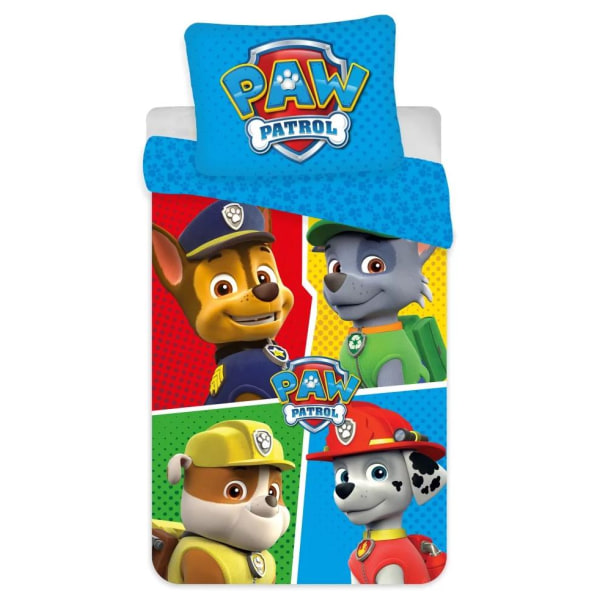 Paw Patrol Chase Marhall Rubble Rocky Pussilakanasetti Bed linen 140x200+70x90cm Blue one size