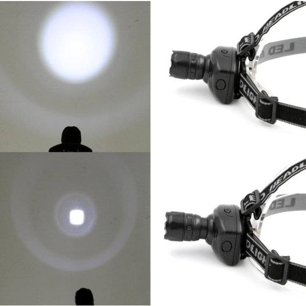 3-modus mini sykkel hodelykt hodelykt LED lampe lommelykter Surv Grey
