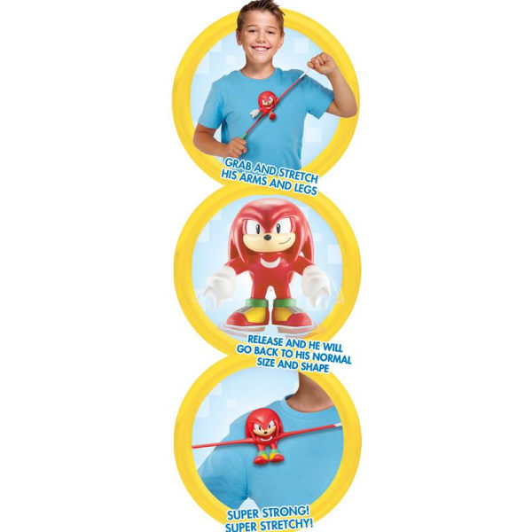 Sonic The Hedgehog KNUCKLES Super Stretch & Töjbar Figur Leksaks Röd