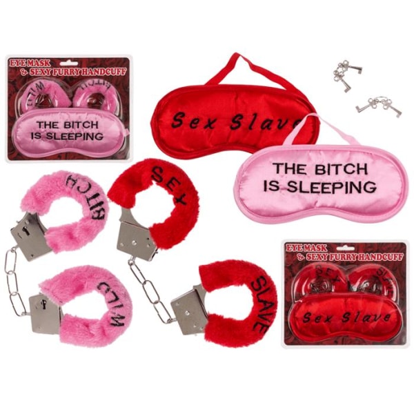 Handcuffs in Metal, Fetters, Sex, Erotic, Fun Joke Pink one size