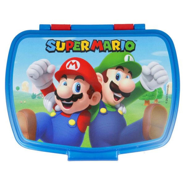 2-Pack Super Mario & Luigi Matlåda Och Pop-up Vattenflaska multifärg