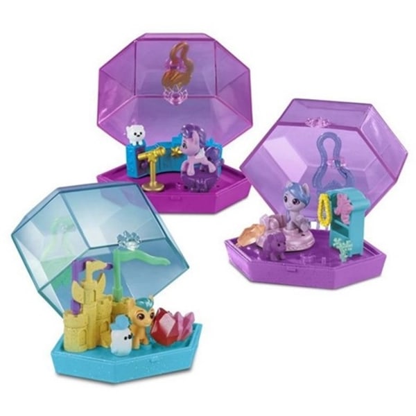 3-Pack My Little Pony Mini World Magic Crystal Keychain Playset Multicolor