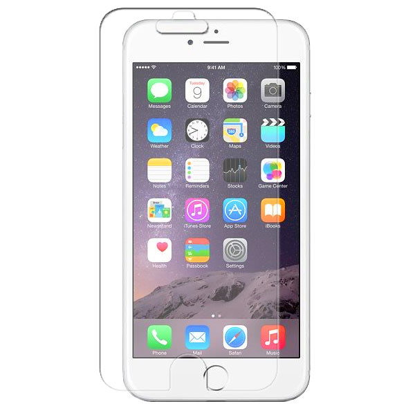 3-PAKKER iPhone 6 PLUS / 6S PLUS skjermbeskytter gjennomsiktig + rengjøringsklut Transparent
