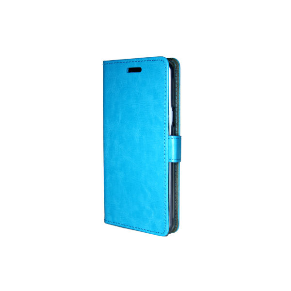 Sony Xperia M5 Wallet Case ID pocket, 4pcs Cards + Wrist strap Light blue