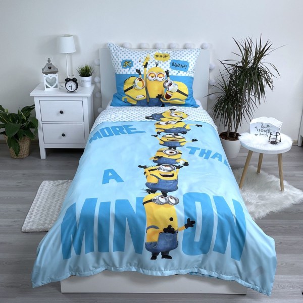 Minions Blue Bed linen Pussilakanasetti 140x200+70x90cm Multicolor