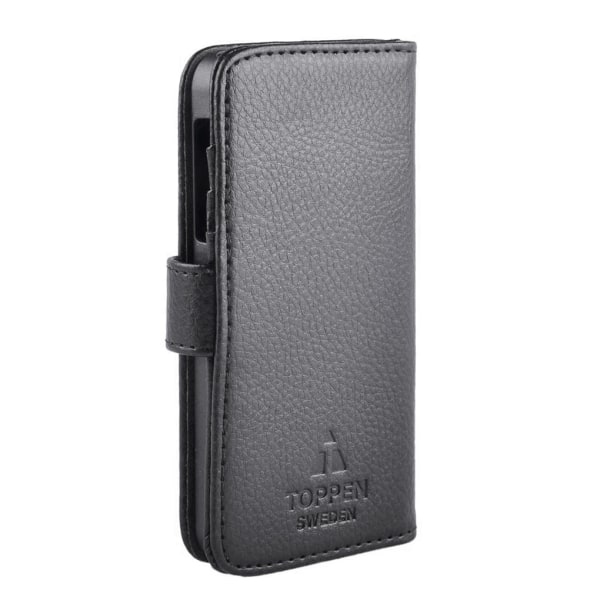 TOPPEN Venstrehendt lommebok -veske til iPhone SE/5S, svart Black