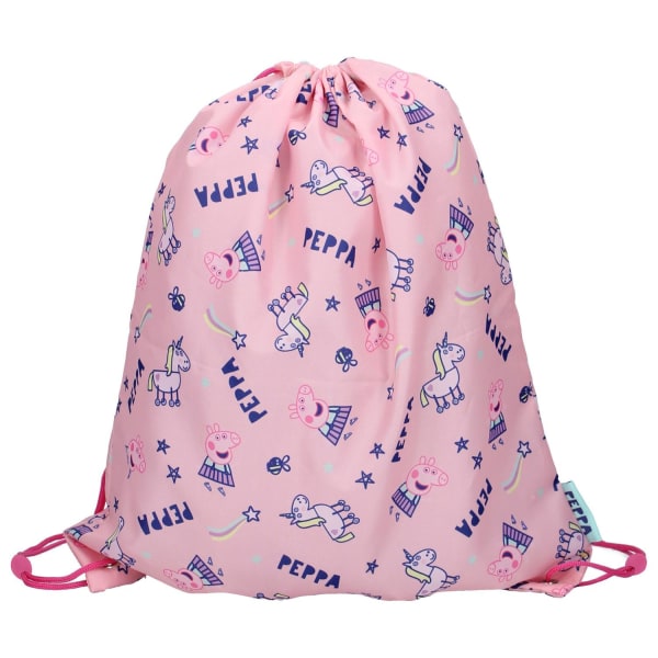 Peppa Pig & Unicorn Gymbag Sportsbag 44x37cm Pink one size