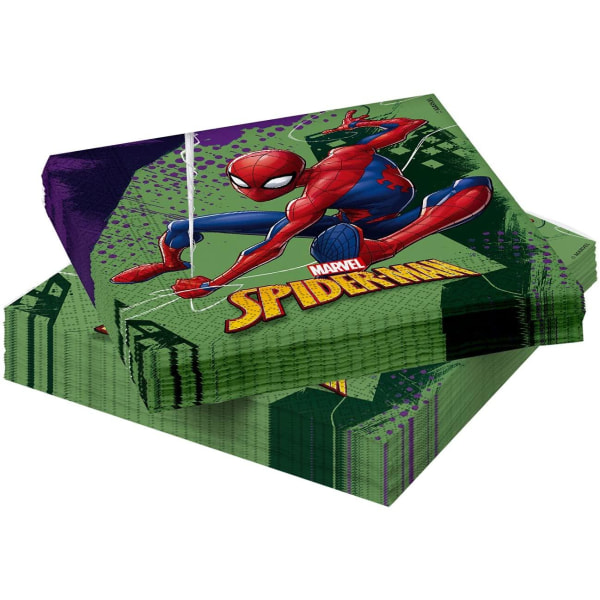 20-Pack Marvel Spindelmannen Spiderman Servetter multifärg one size