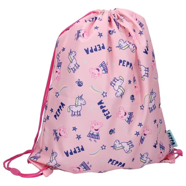 Peppa Pig & Unicorn Gym taske Baby taske 44x37cm Pink Pink one size