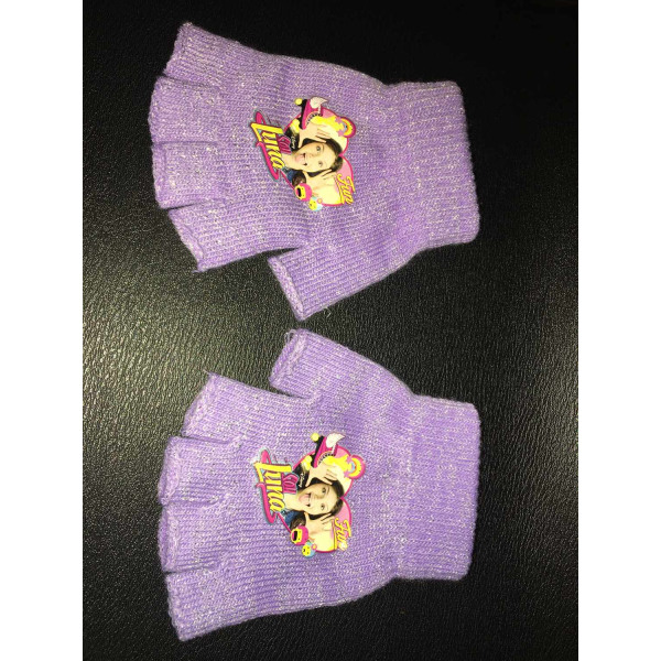 4-Pairs Disney Soy Luna Rainbow Gloves Lasten Lapaset One Size Pink one size