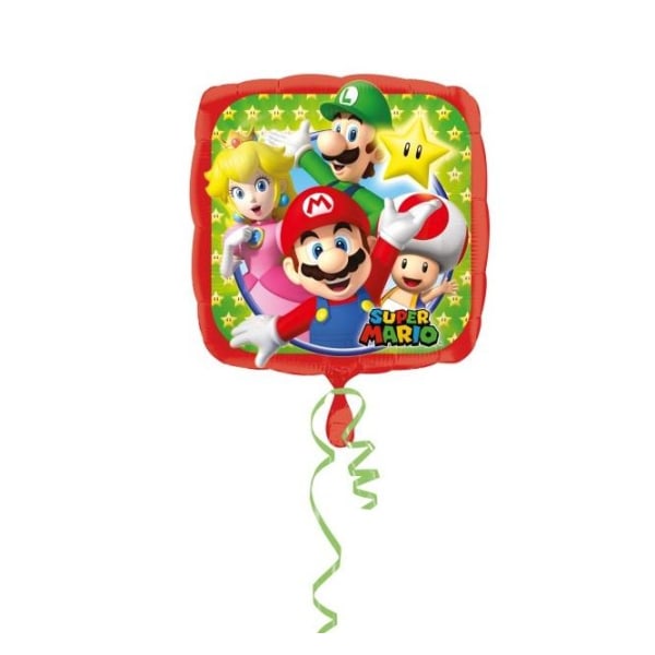 Super Mario Bros Standard Folie Ballong 43cm Multicolor one size