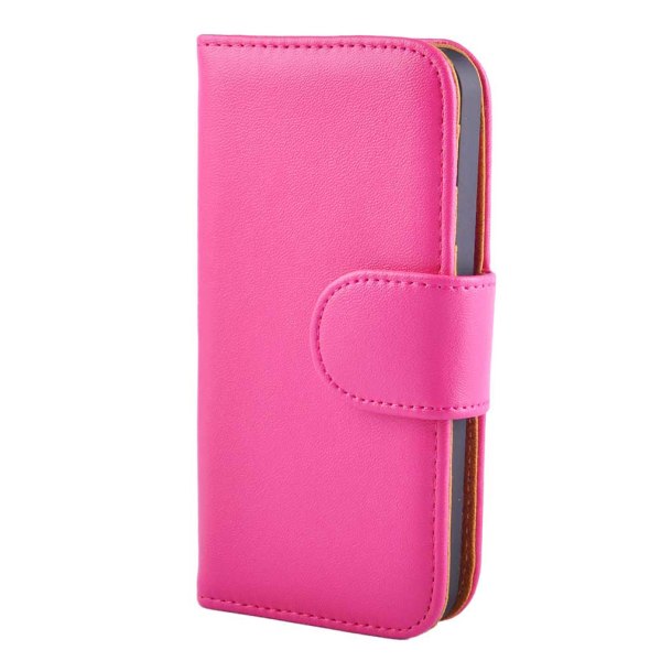 Deluxe Lommebok Folio -deksel Avtakbart magnetisk bakdeksel iPho Pink
