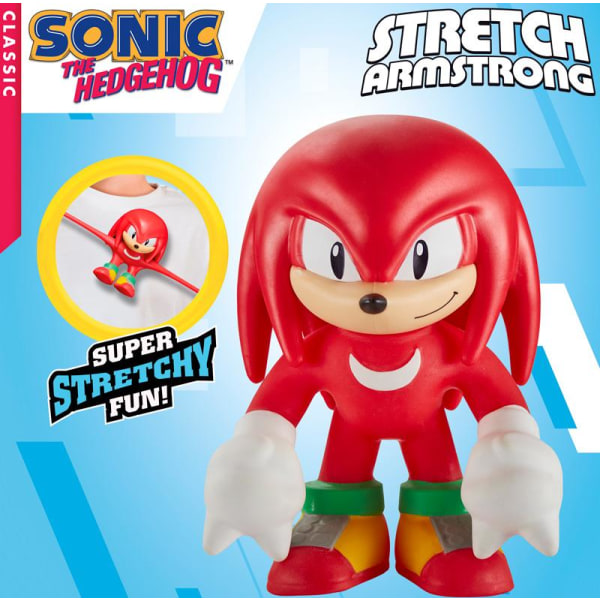 Sonic The Hedgehog KNUCKLES Stretch Figur 12,5cm Red