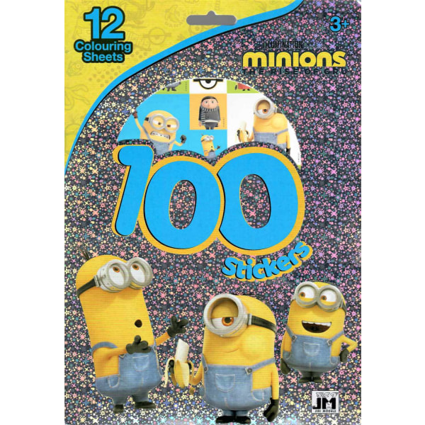 Minions The Rise Of Gru -klistermærke Stickers + Colouring Sheet Multicolor
