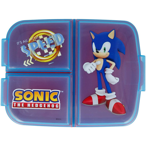 Sonic The Hedgehog Speed Madkasse Med 3 rum Multicolor one size