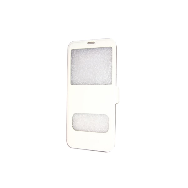TOPPEN  Dual View Flip Cover Case Samsung Galaxy S8 Nahkakotelo White