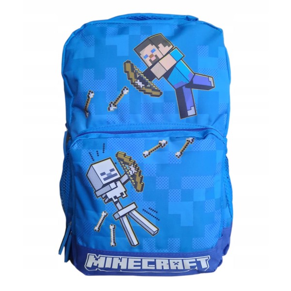 Minecraft Steve & Skeleton Backpack Bag Reppu Laukku 35x25x12cm Multicolor one size