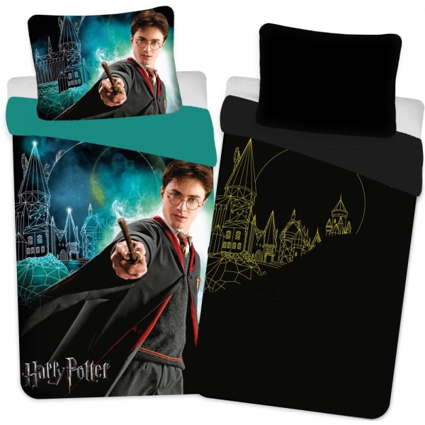 Harry Potter Lyser I Mörkret Påslakanset Bäddset 140x200+70x90cm multifärg