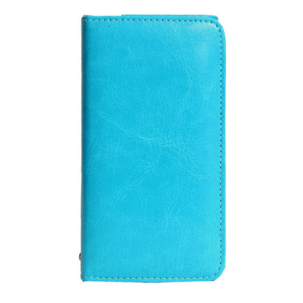 Fashion Wallet Case Holder Bag iPhone SE/5S/5/5C/4S + Lanyard Light blue