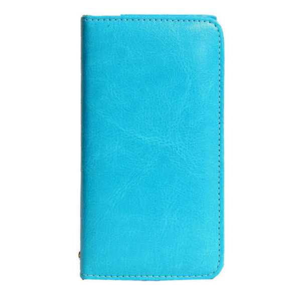 Fashion Wallet Case Holder Bag iPhone SE/5S/5/5C/4S + Nøkkelbånd Light blue