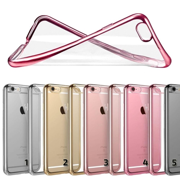 iPhone 8 Plus/7 Plus Suojakuori Crystal Case Slim Soft Cover Pink gold