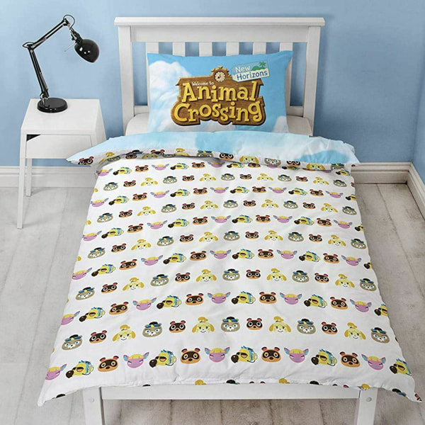 Animal Crossing Beach Dynebetræk Sengesæt Sengetøj 135x200 + 48x Multicolor