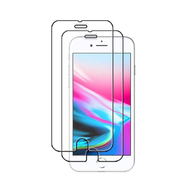 2-Pack Härdat Glas iPhone 8 Skärmskydd Retail 2i1 Transparent