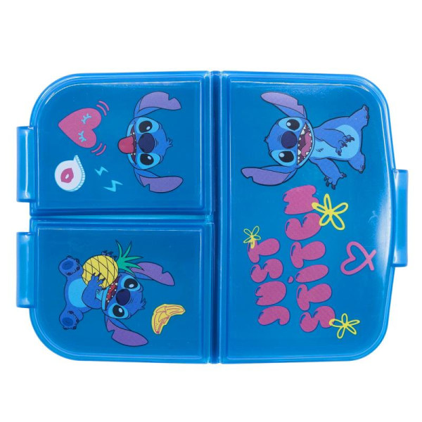 Disney Lilo & Stitch Palms Stitch Lounaslaatikko, jossa 3 lokero Multicolor one size