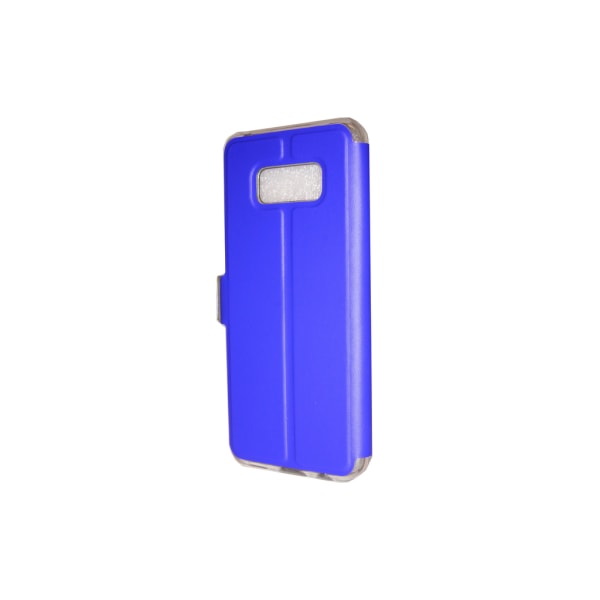 TOPPEN  Dual View Flip Cover Case Samsung Galaxy S8 Nahkakotelo Dark blue
