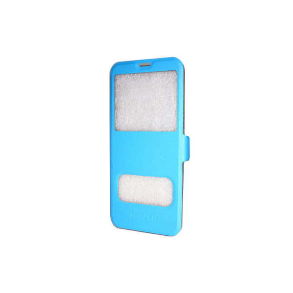 TOPPEN  Dual View Flip Cover Case Samsung Galaxy S8 Nahkakotelo "Turquoise"