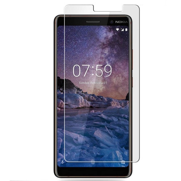 Nokia 7 Plus Härdat Glas Skärmskydd Retail Transparent