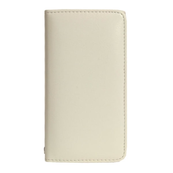 Muoti lompakkokotelon case iPhone SE/5S/5/5C/4S + kaulanauha White