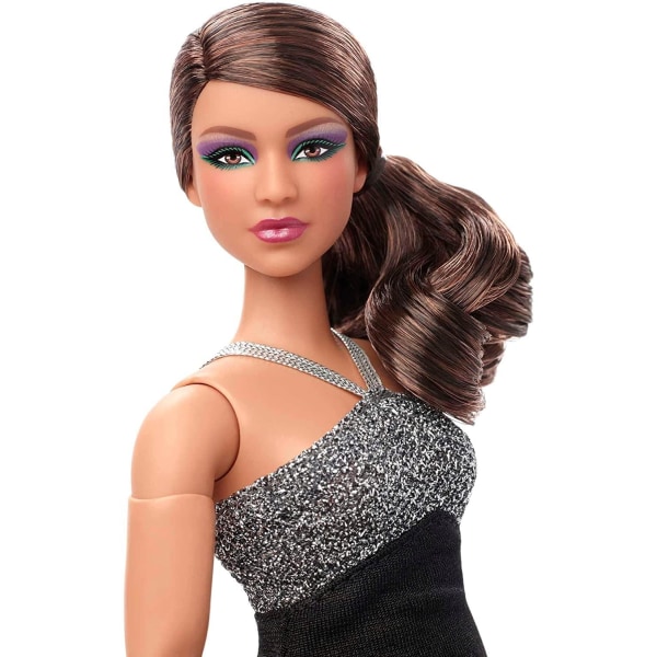 Barbie Signature Looks Posable Doll Brunette Hair Curvy Body Typ multifärg