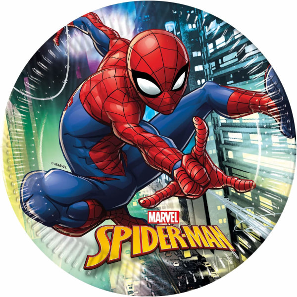8-Pack Marvel Spiderman Spindelmannen Pappersassietter 23cm multifärg
