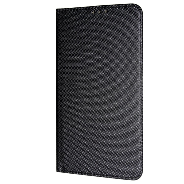 Texture Book Slim Samsung Galaxy A9 2018 Black Nahkakotelo Lompa Black