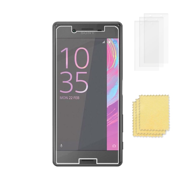 3-PACK Sony Xperia X Compact Skärmskydd Transparent +Putsduk Transparent