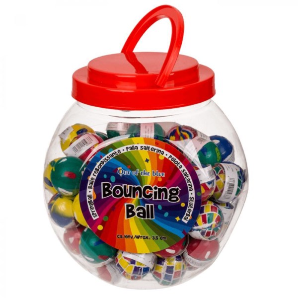 15 pakkauksen värikkäitä 35 mm:n jousipallon pomppivia palloja Multicolor one size